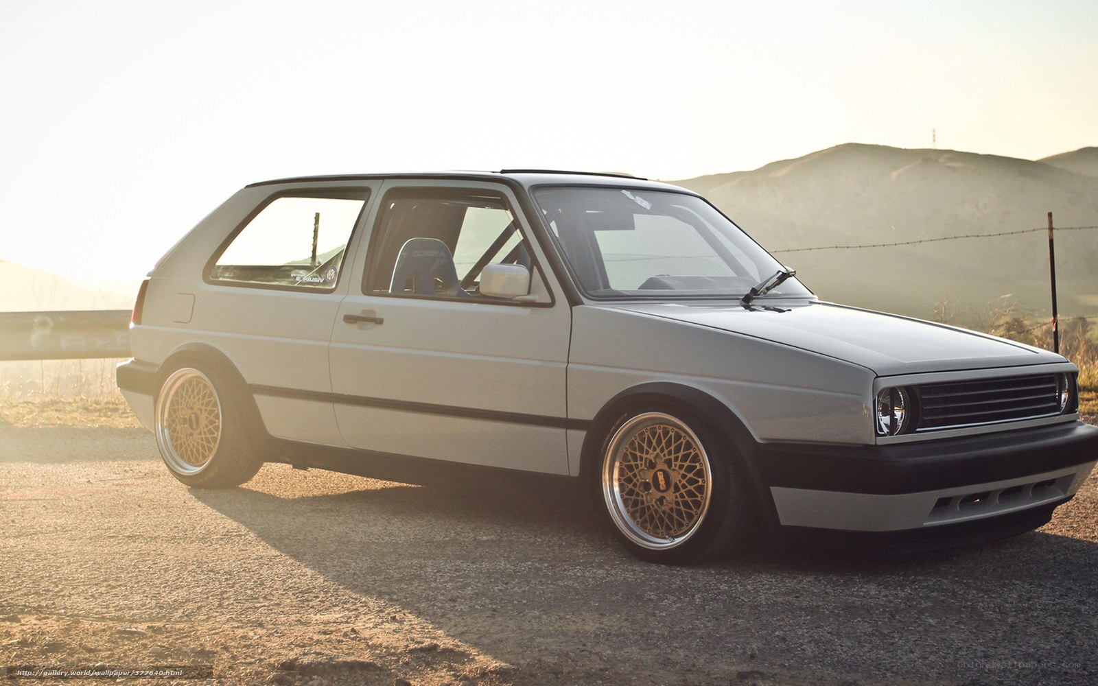 silver volkswagen golf mk2
