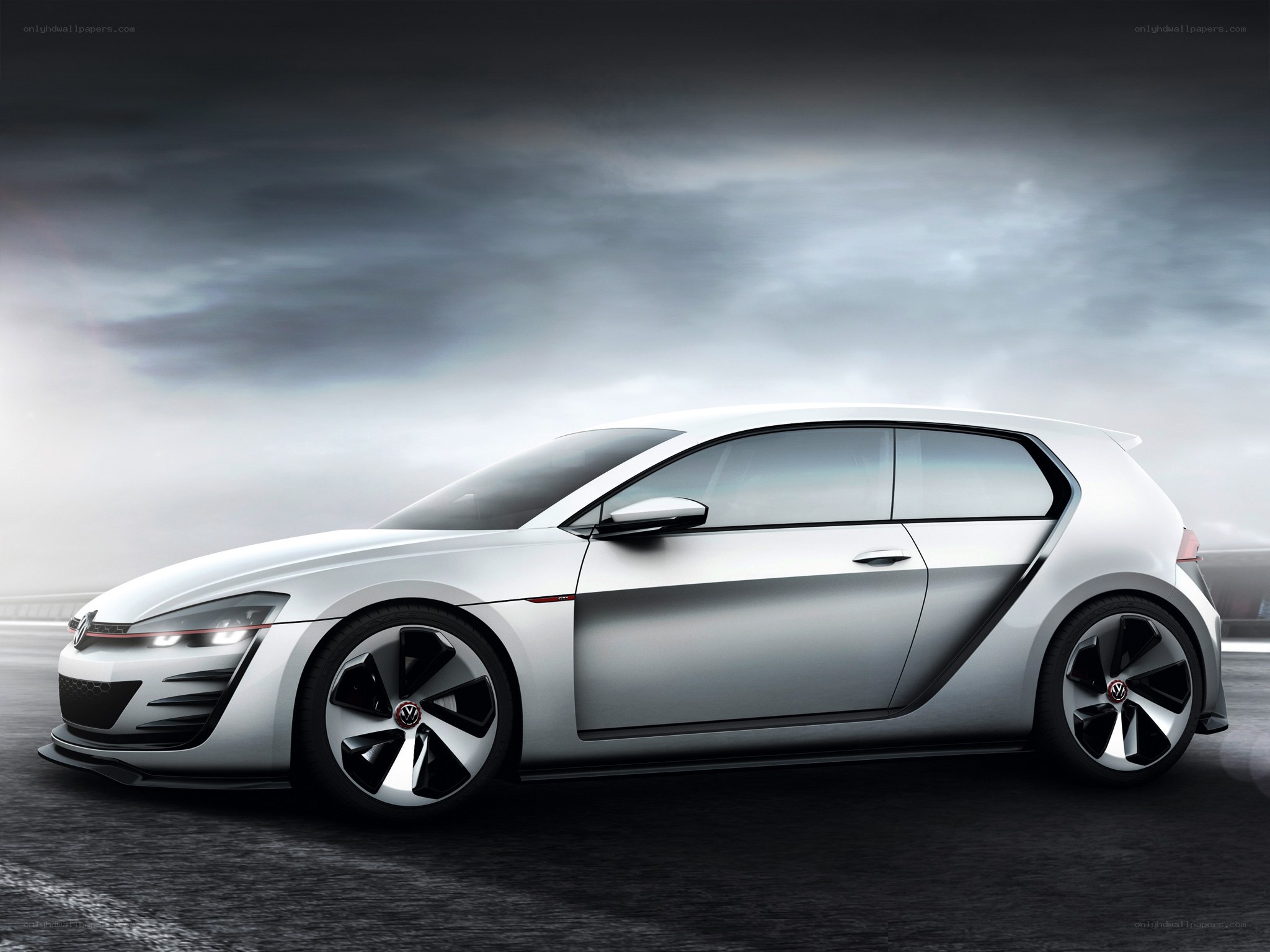 Silver Volkswagen GTI Concept