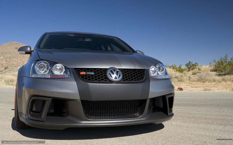Silver Volkswagen GTI in desert