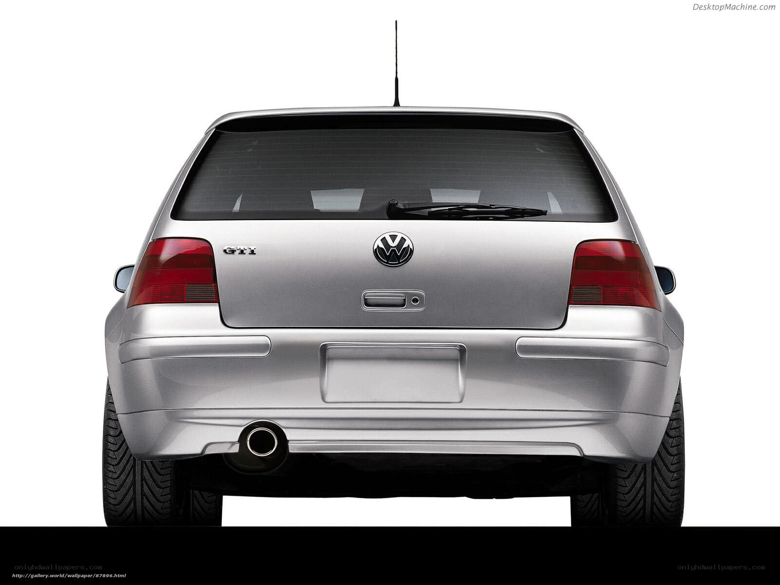 silver volkswagen gti rear view