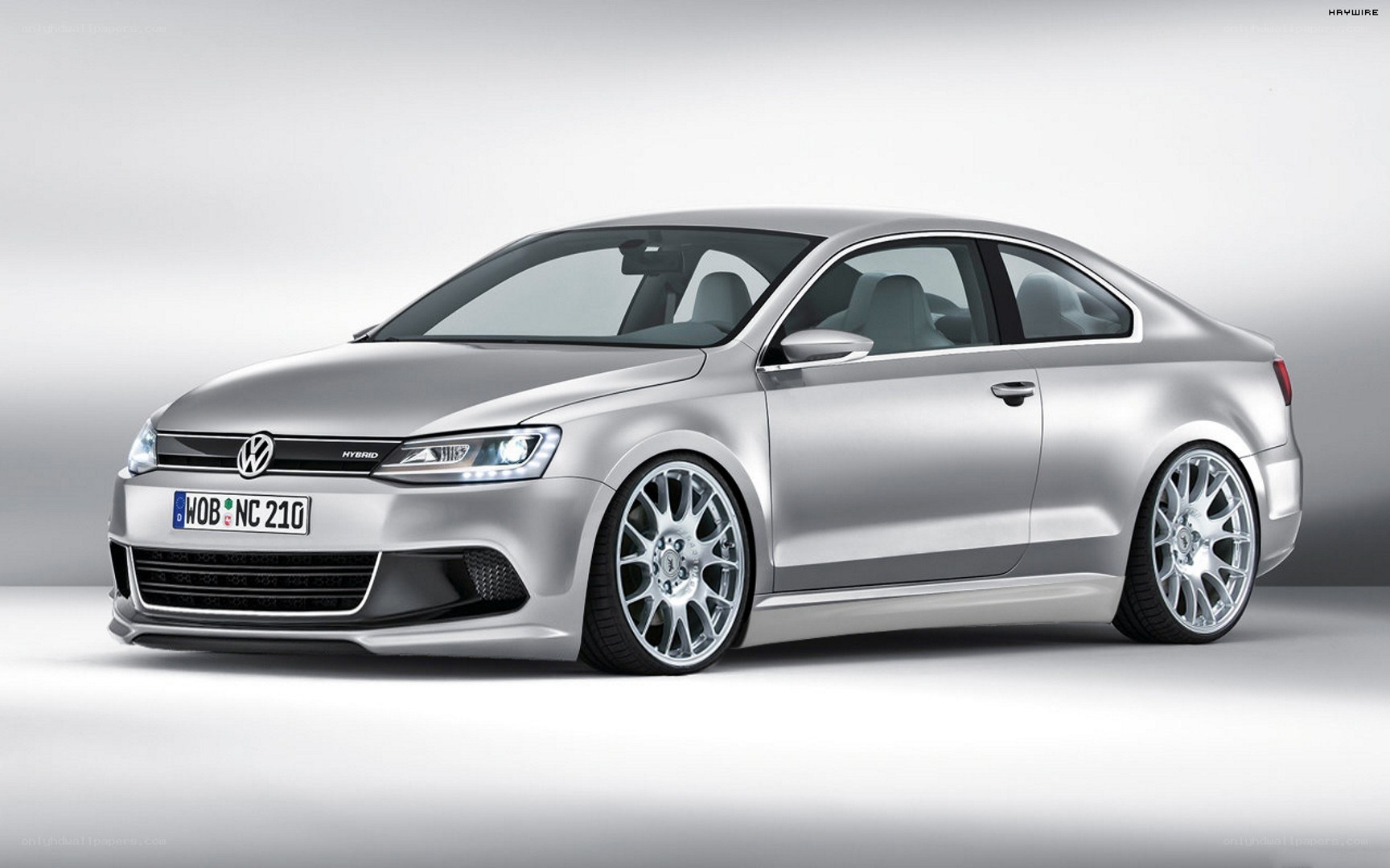 Silver Volkswagen Hybrid Coupe