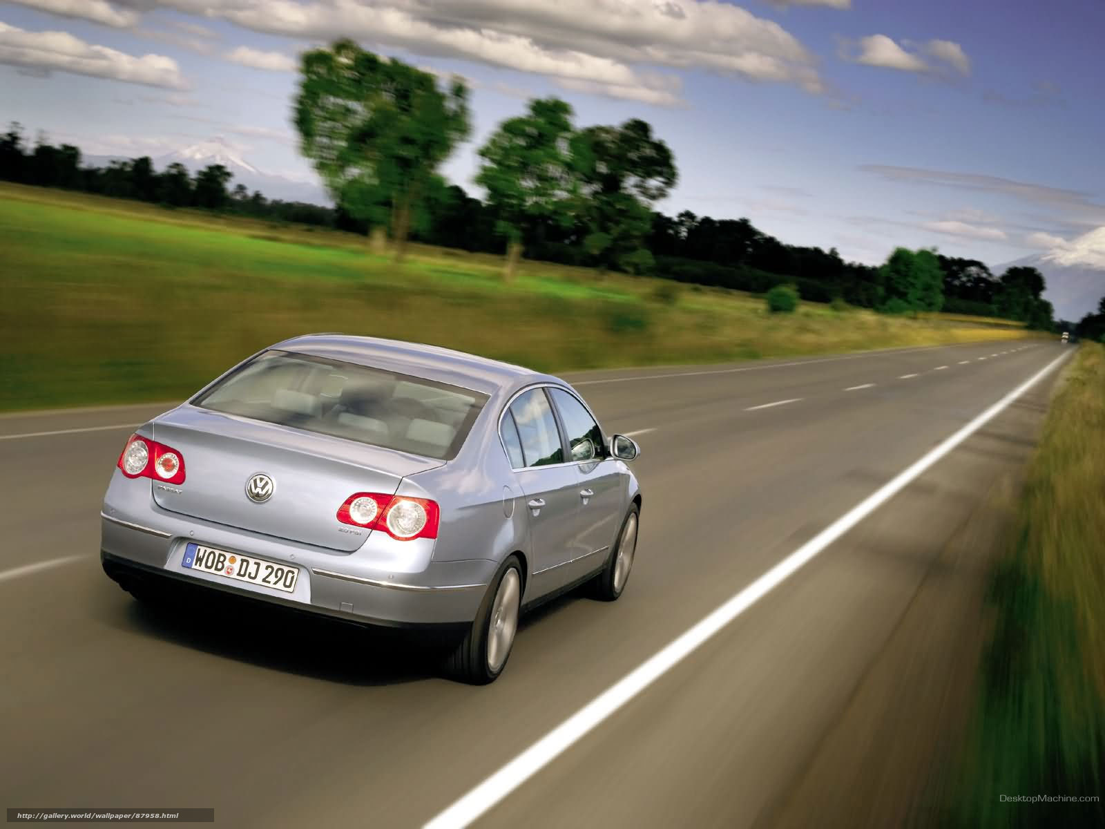 silver volkswagen on country road