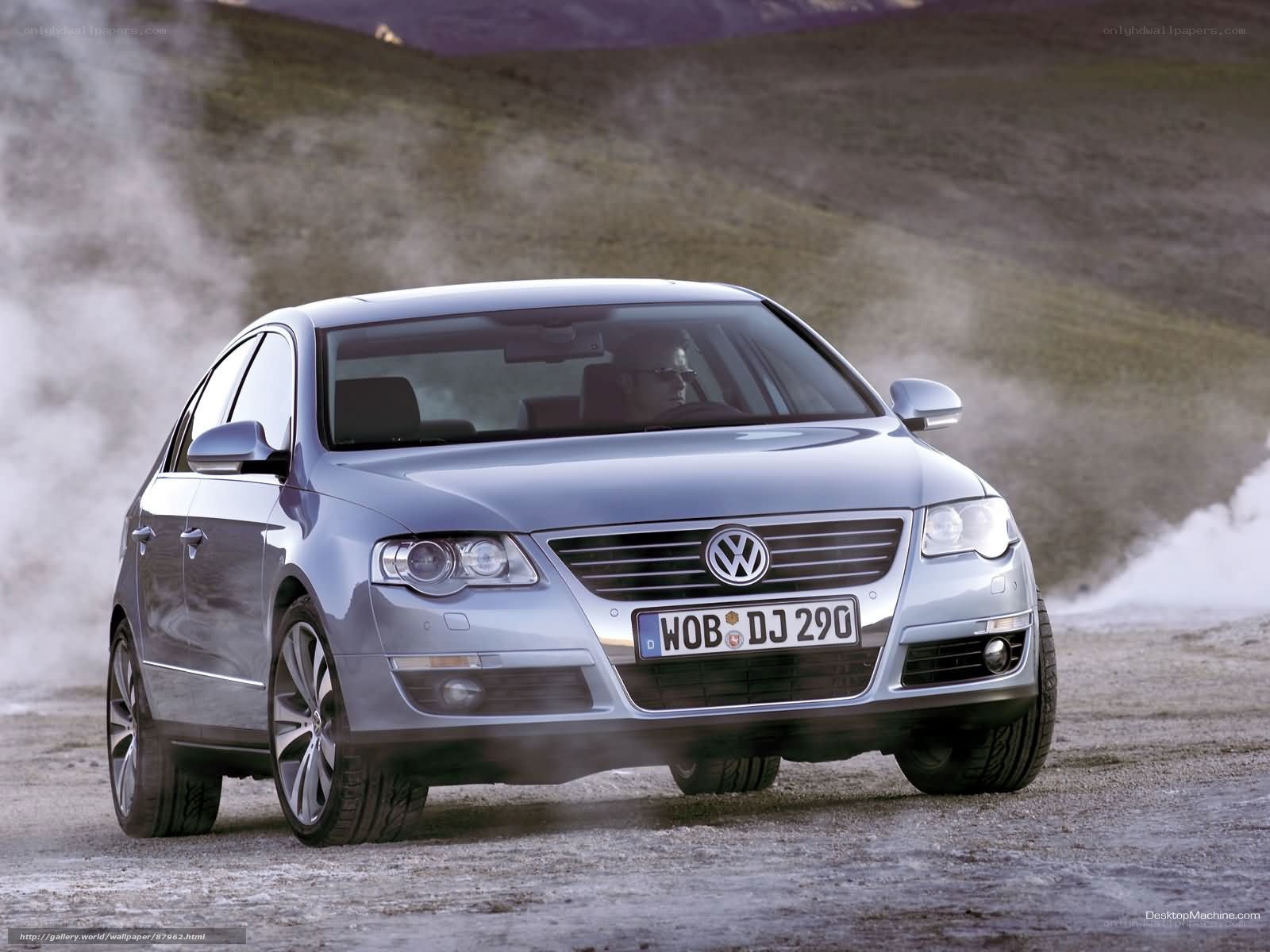 silver volkswagen passat driving