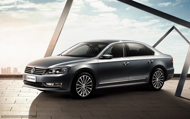 Silver Volkswagen Passat — Gray, Dramatic