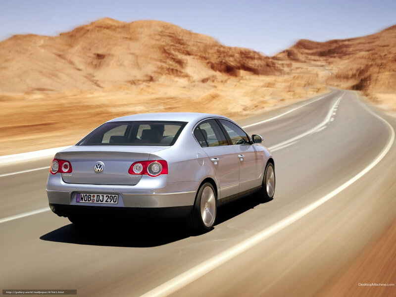silver volkswagen passat on desert road