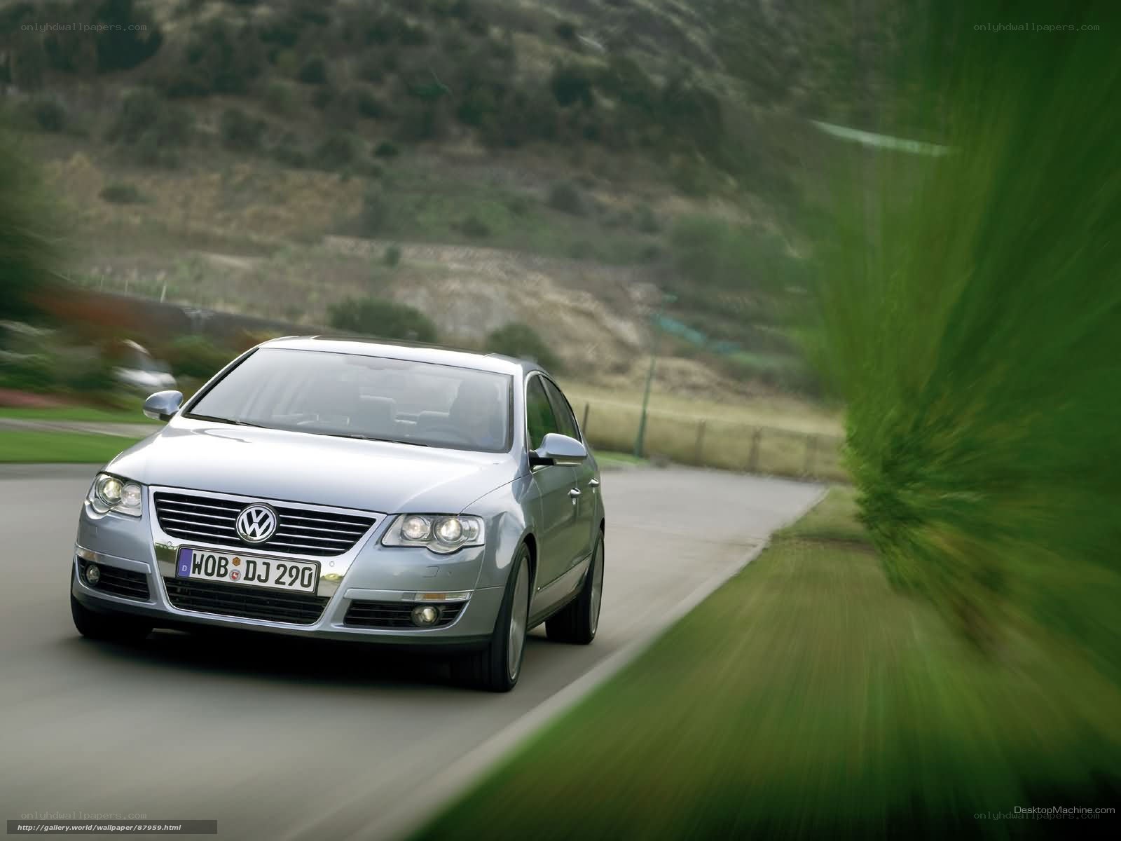 silver volkswagen passat on road