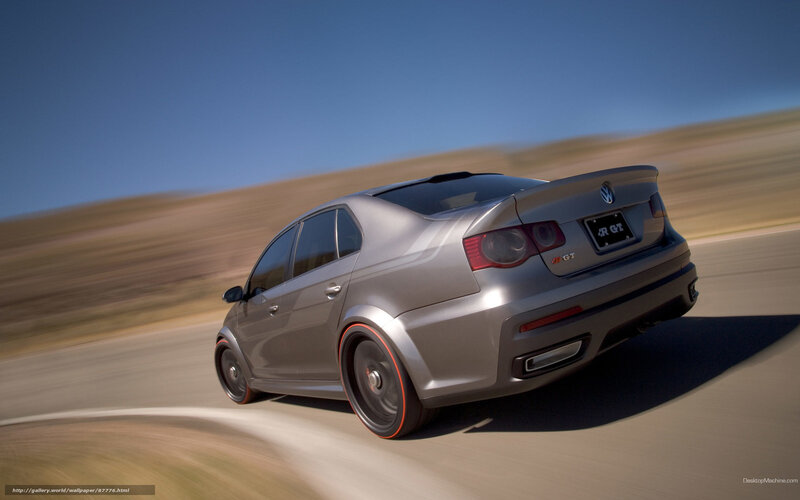 silver volkswagen r gt in motion