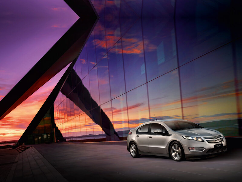 Silver Volt Car