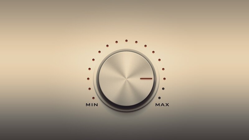 Silver Volume Knob — Beige