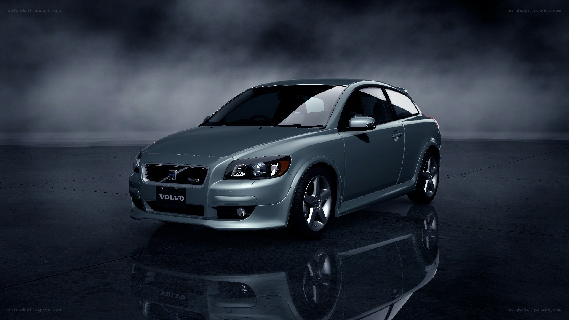 silver volvo c30 car