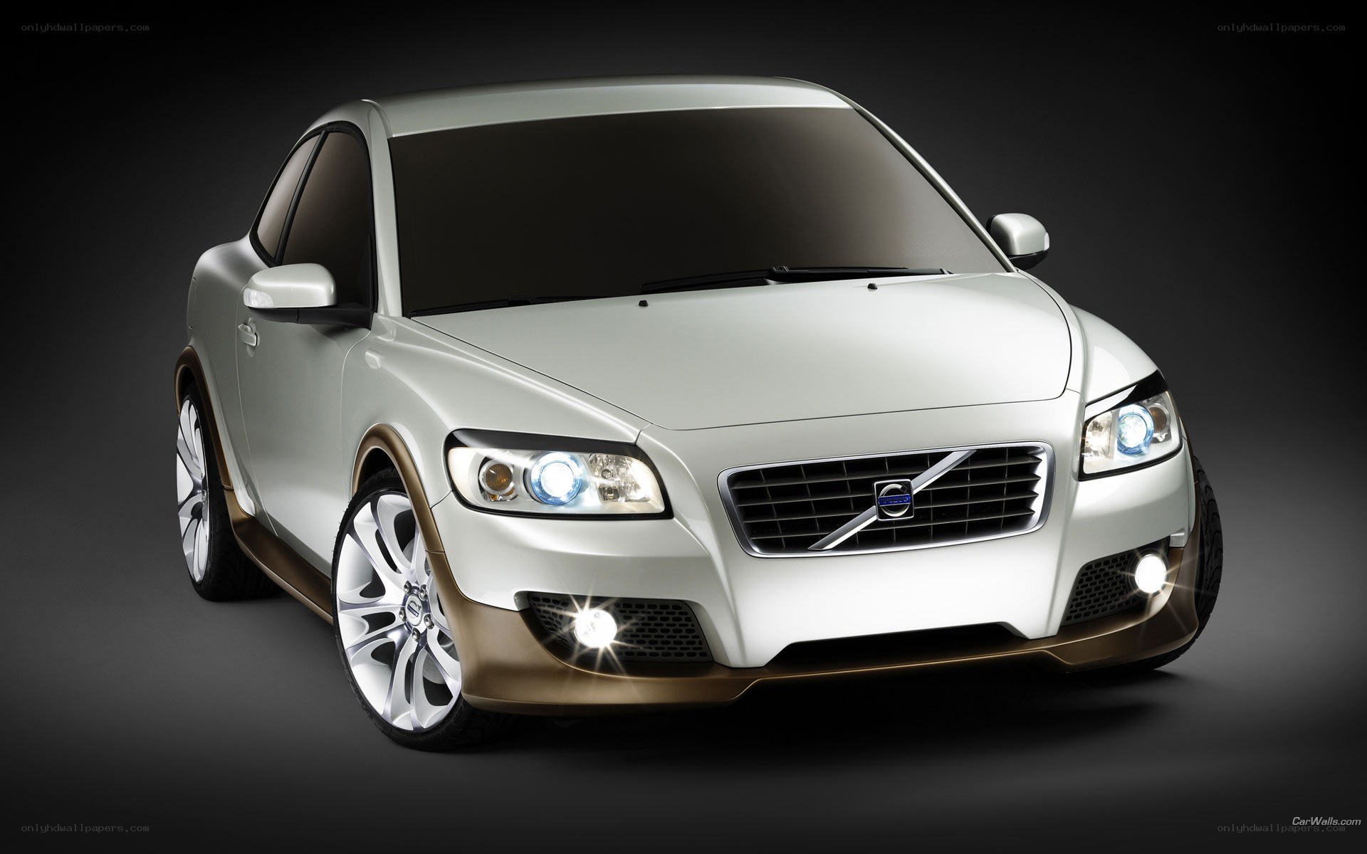 silver volvo c30 concept car
