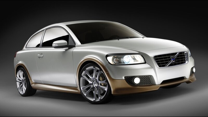 silver volvo c30 concept car