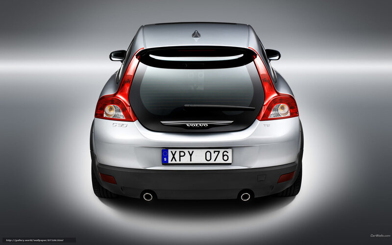 silver volvo c30 rear view
