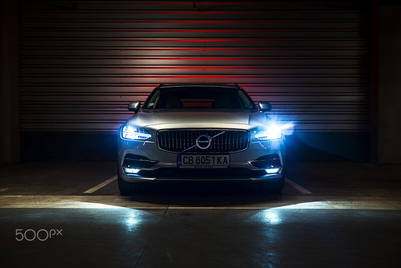 Silver Volvo Car — Black