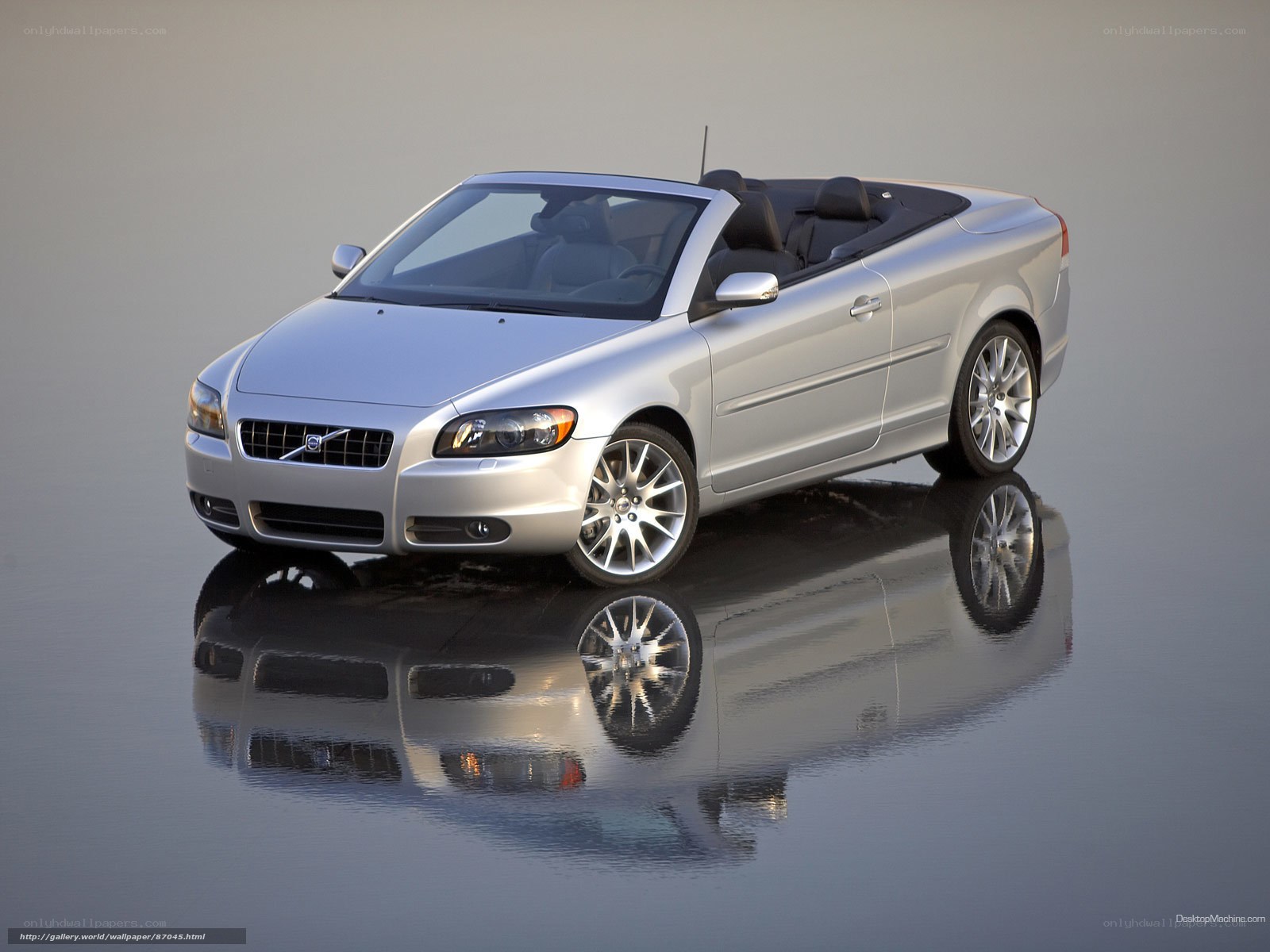 silver volvo convertible car