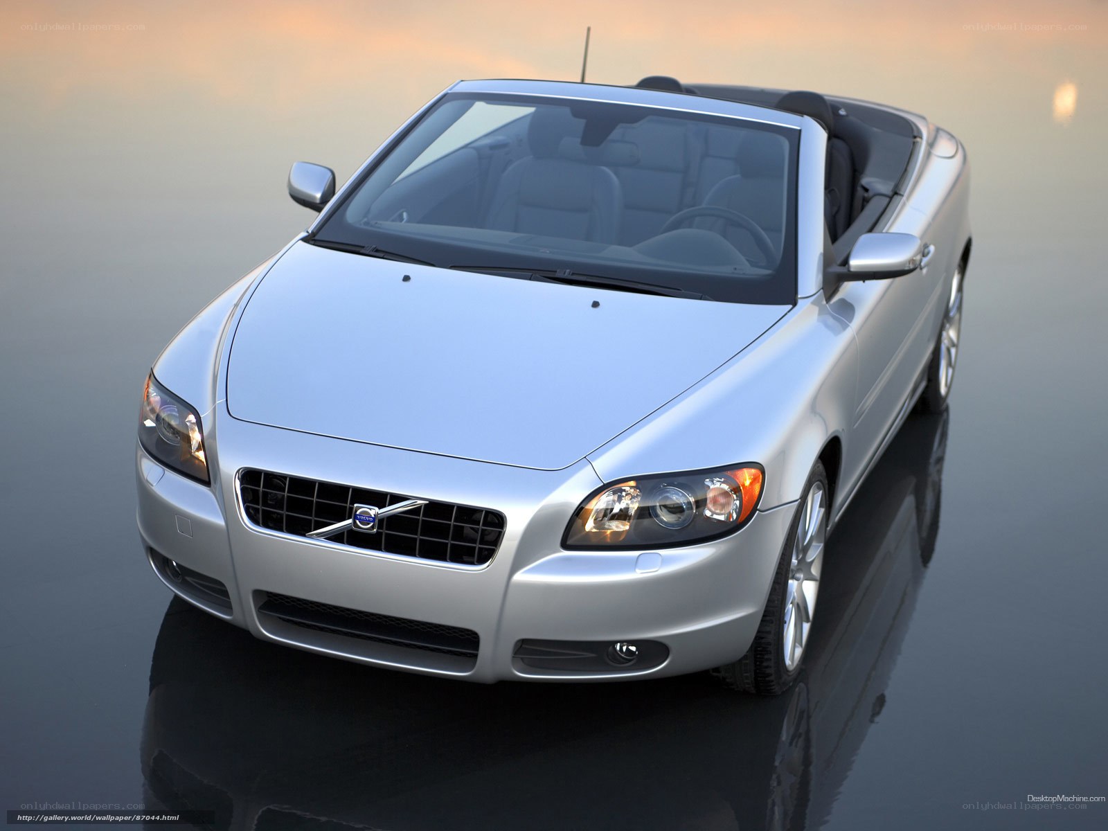 silver volvo convertible car