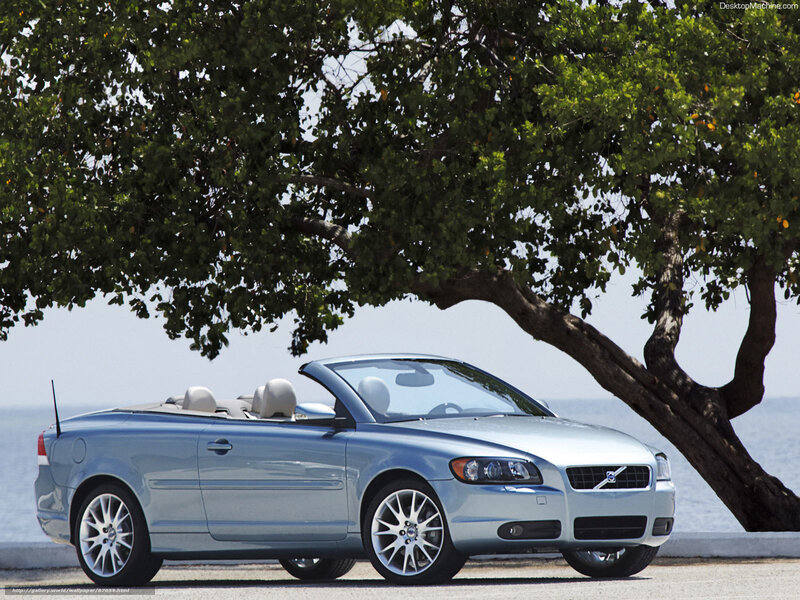 Silver Volvo Convertible — Serene, Afternoon