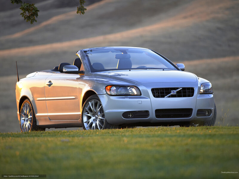 Silver Volvo Convertible — Serene, Sunset
