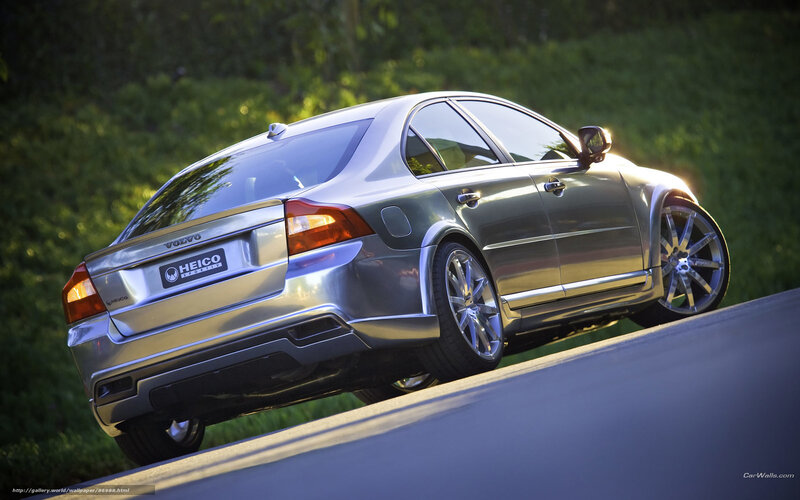 Silver Volvo Sedan — Dramatic, Sunset, Photograph, Car