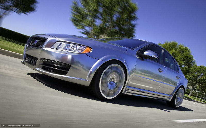 Silver Volvo Sedan — Dynamic, Afternoon, Photograph, Car
