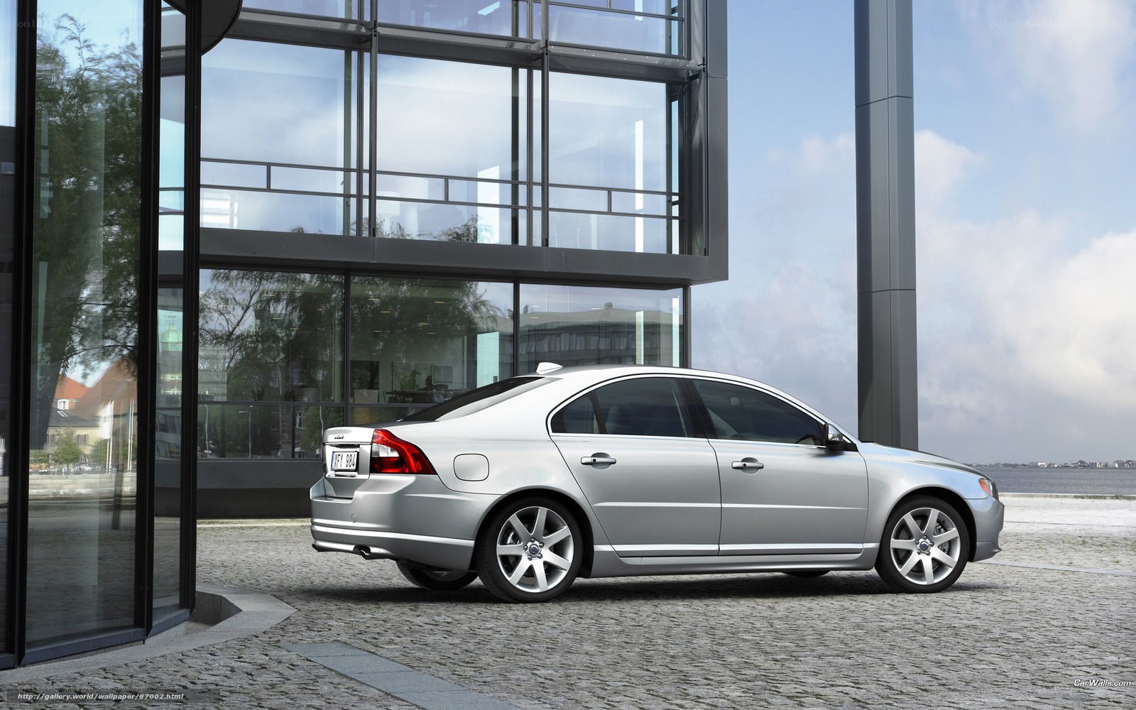silver volvo sedan parked