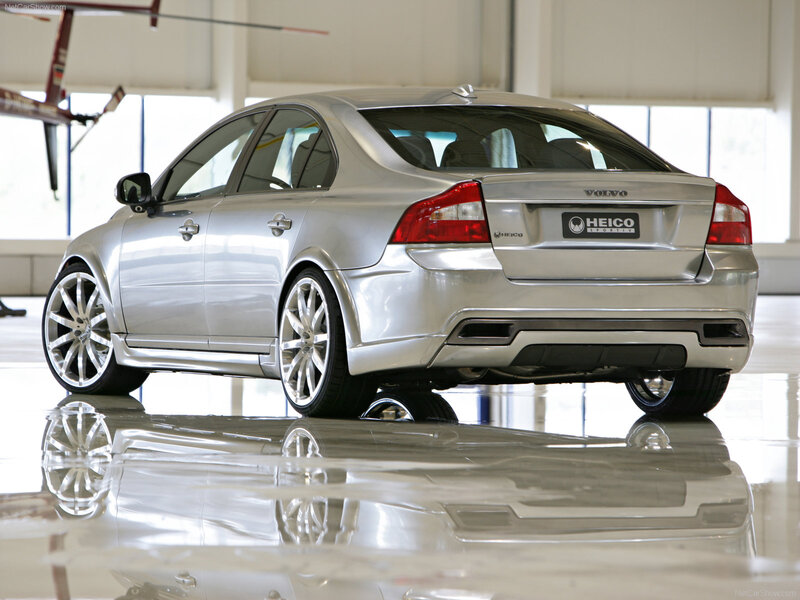 silver volvo sedan with heico badge