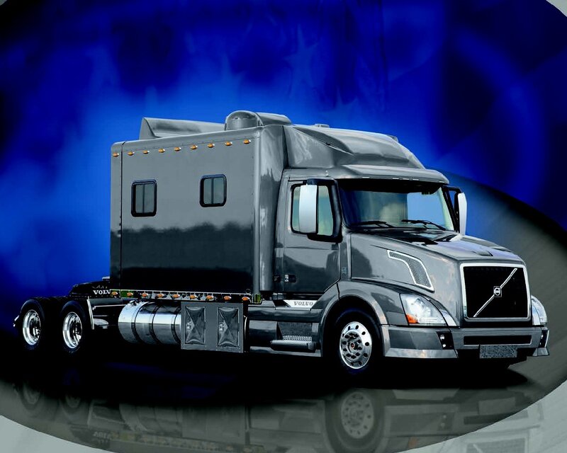 Silver Volvo Semi-truck