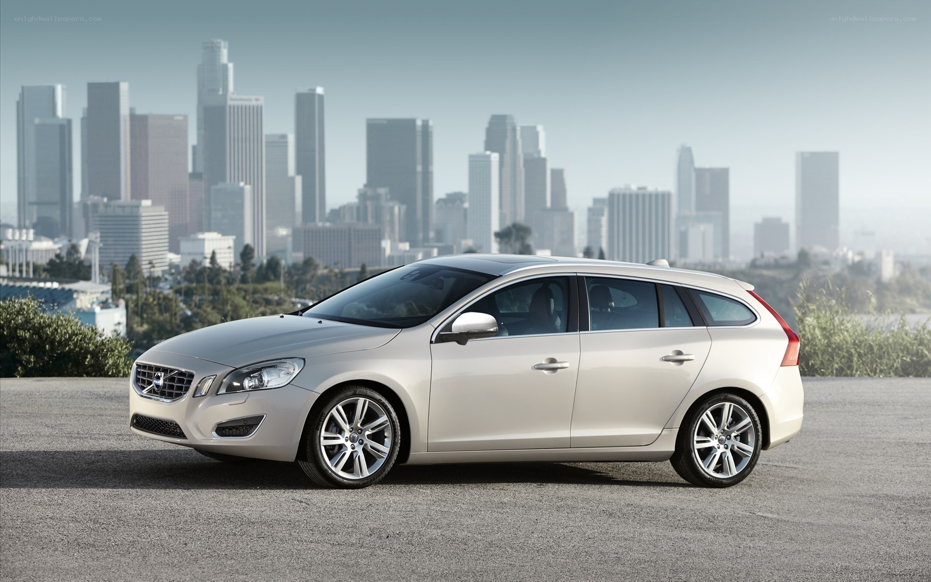 silver volvo station wagon