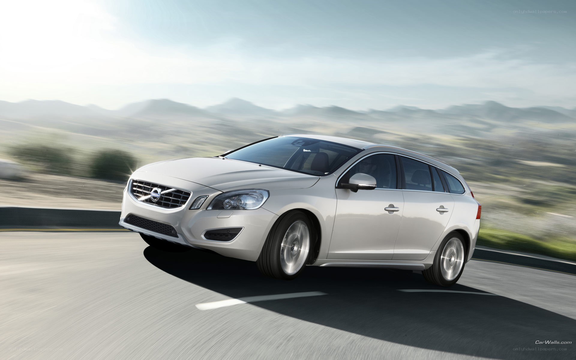 silver volvo station wagon