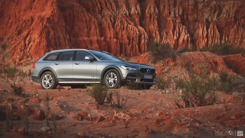 Silver Volvo Station Wagon — Red