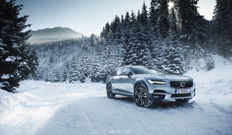 Silver Volvo Station Wagon — White