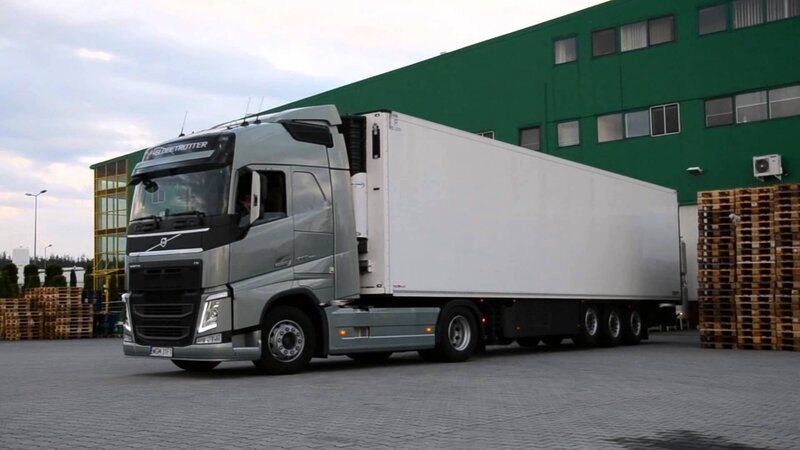 Silver Volvo Truck — Gray