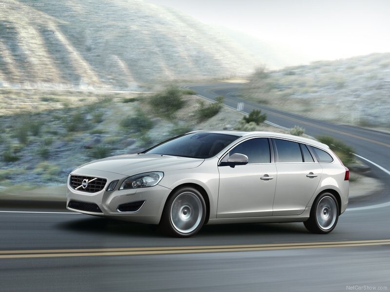 silver volvo v60 on winding road