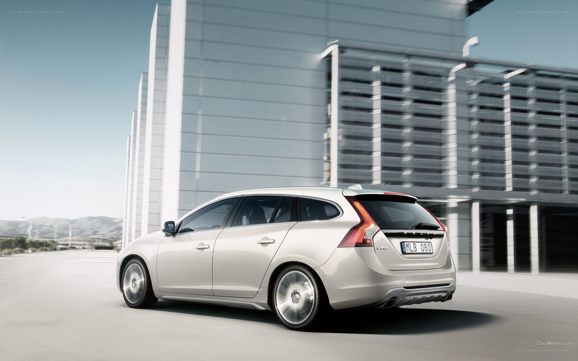 silver volvo v60 station wagon