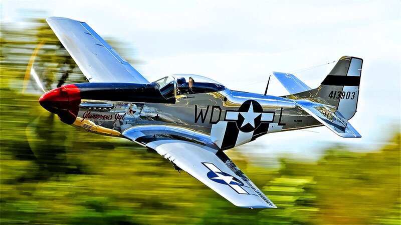 Silver Warplane in Flight — Dynamic