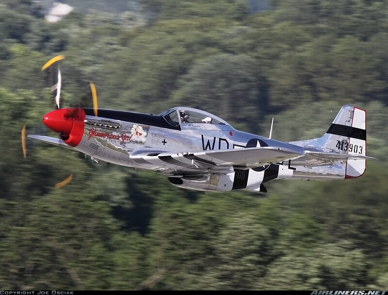 Silver Warplane in Flight