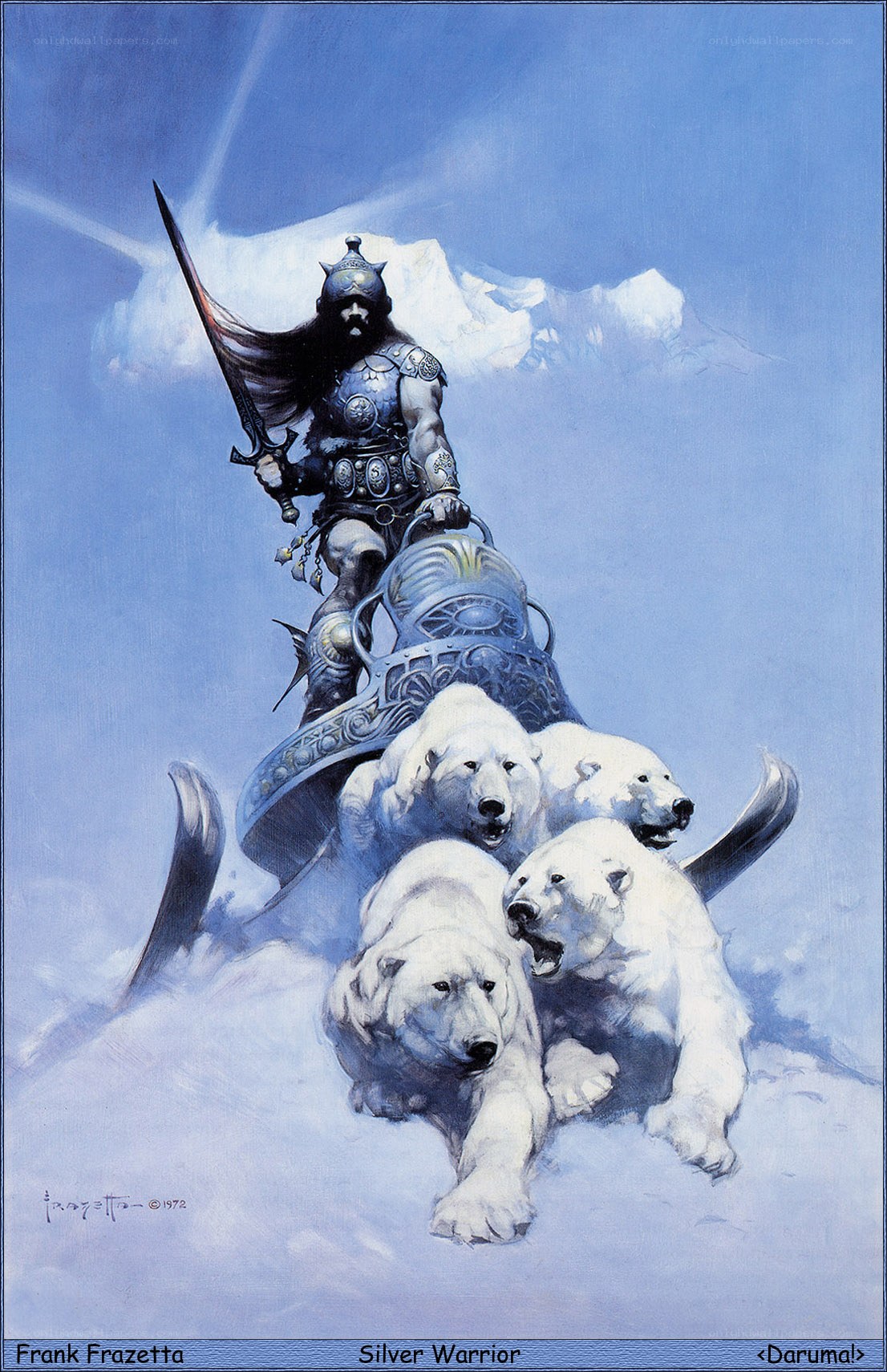 Silver Warrior on Polar Bear Sled