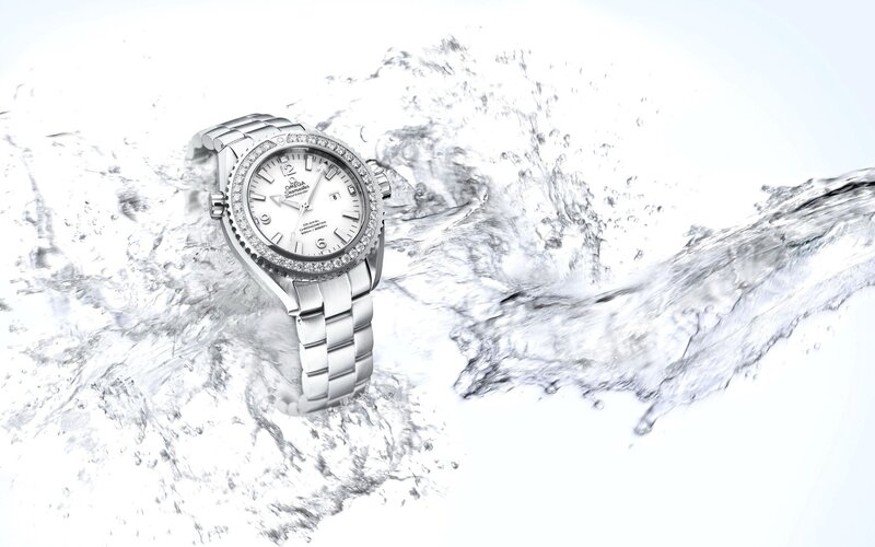 Silver Watch in Water