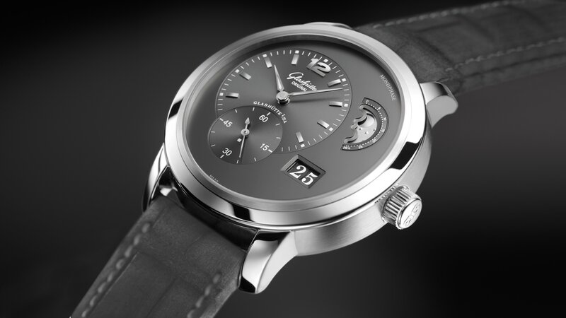 Silver Watch with Black Dial