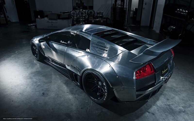 silver widebody sports car