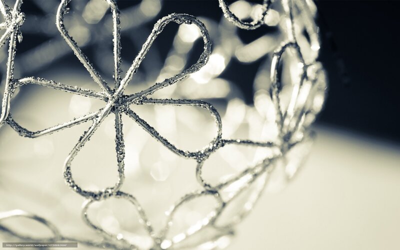 silver wire flower decoration