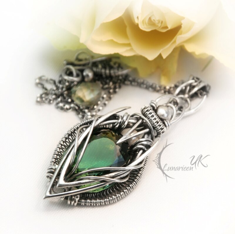 Silver Wire-wrapped Pendant — Serene