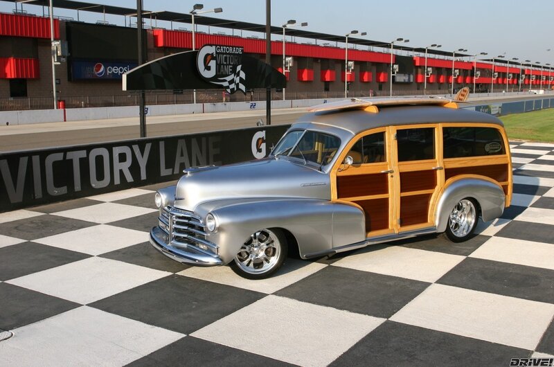 Silver Wood-paneled Car