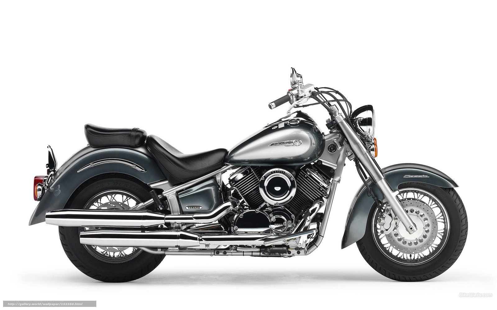silver Yamaha cruiser motorcycle