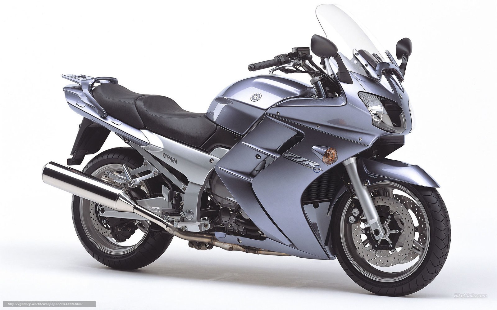 Silver Yamaha FJR1300 motorcycle