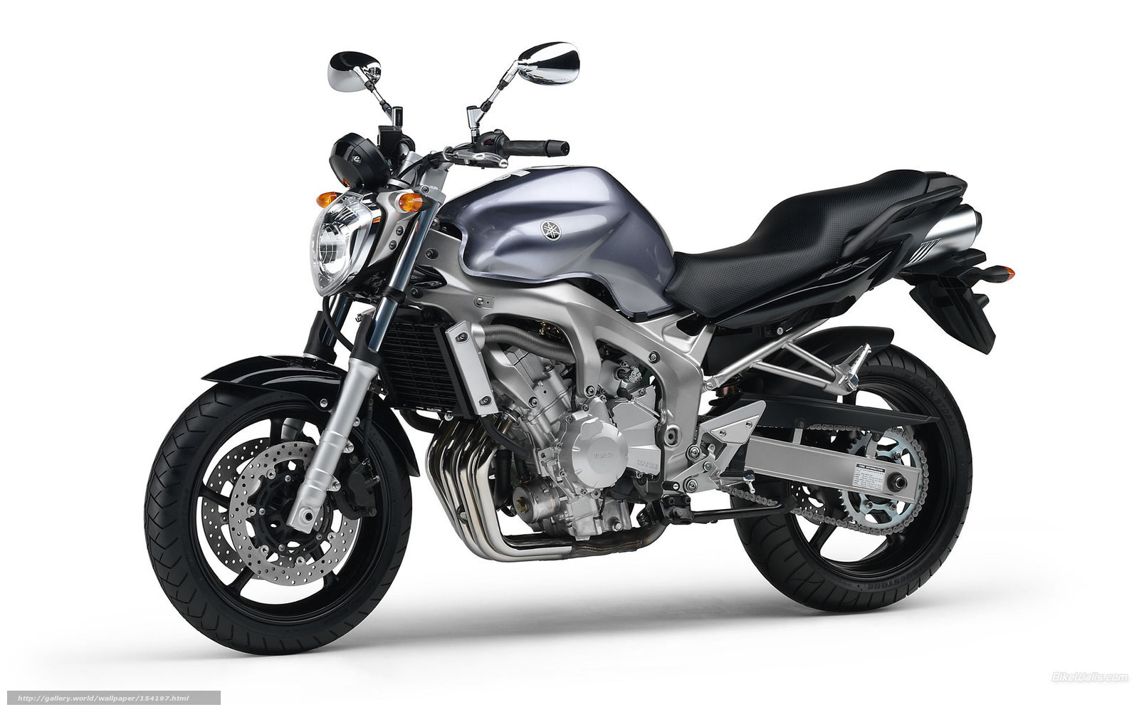 silver Yamaha motorcycle