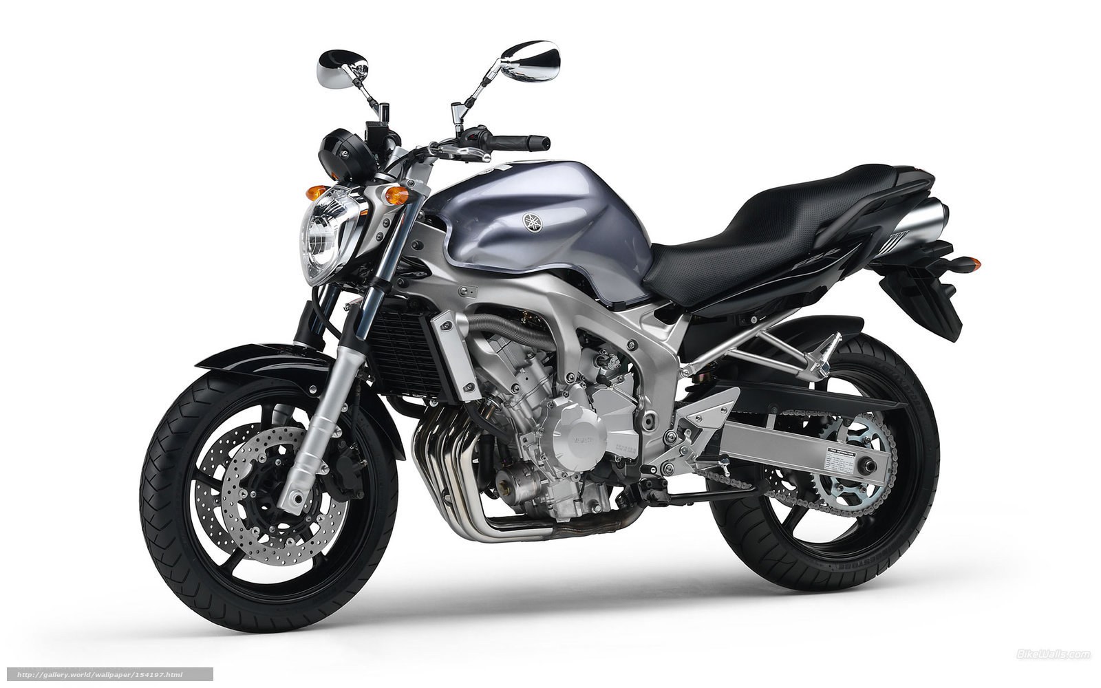 silver Yamaha motorcycle