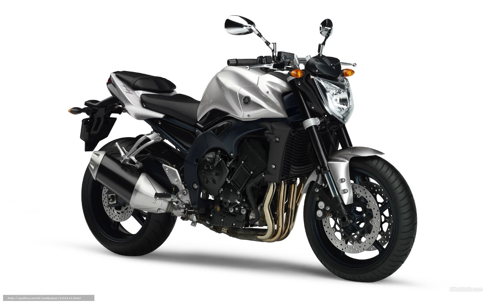 silver Yamaha motorcycle