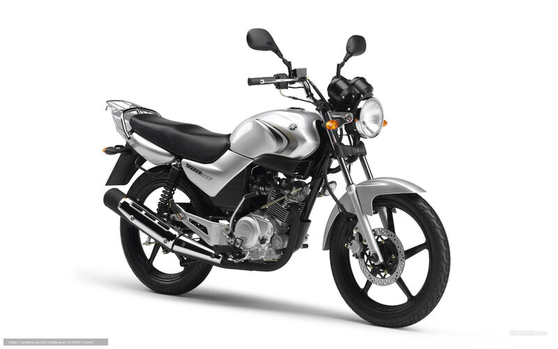 Silver Yamaha motorcycle