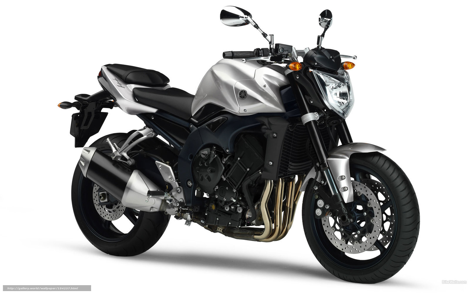 silver Yamaha motorcycle